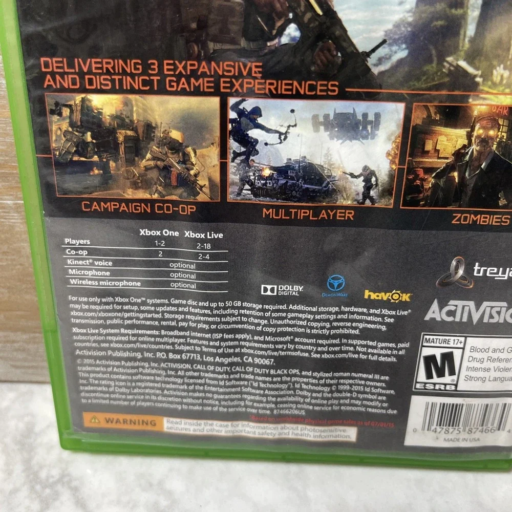 Call of Duty: Black Ops III - (Xbox One) - Very Good Condition